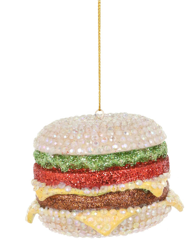 Jeweled Cheeseburger Ornament