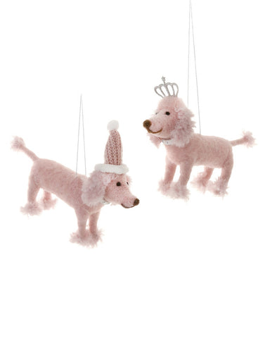 Pink Poodle Ornament